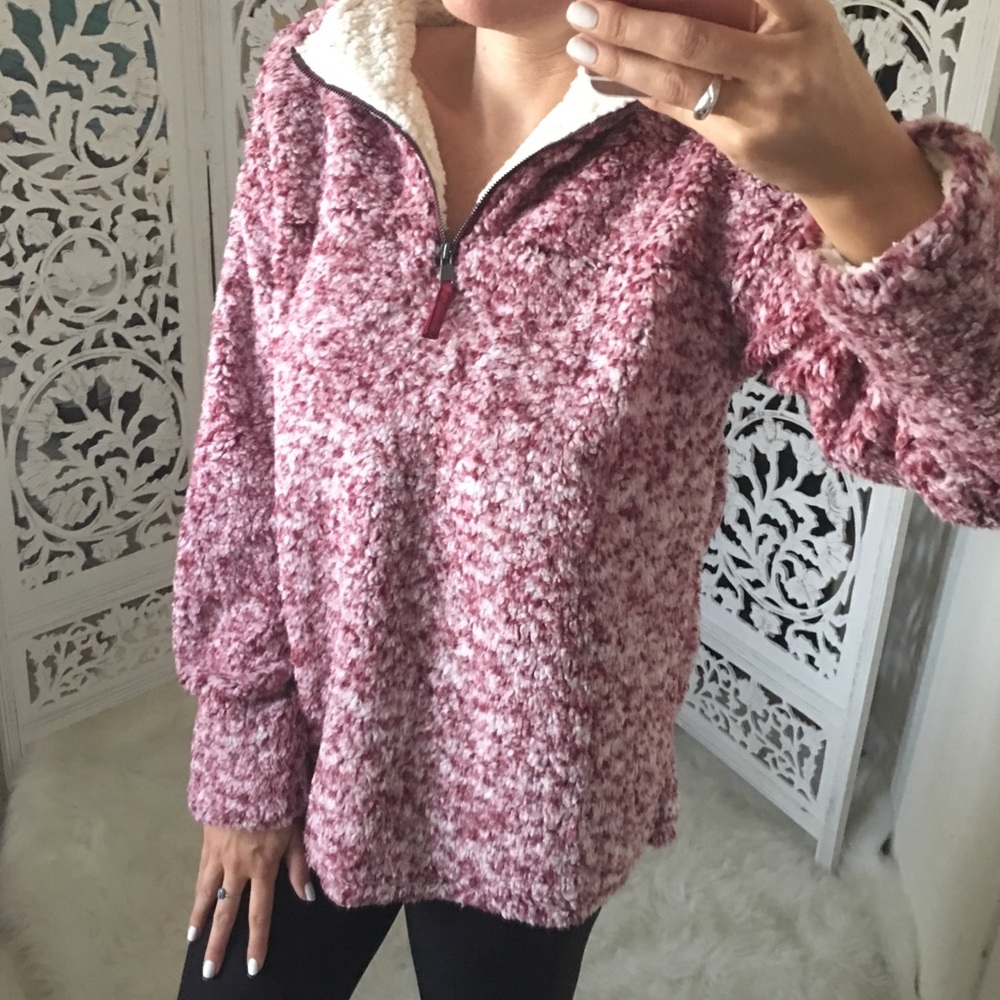 Two Tone Fuzzy Pullover Sweater - Picture 4 of 7